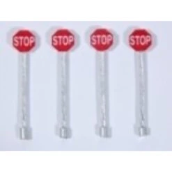 JL Innovative 851 - Custom Stop Sign Red (4) - HO Scale