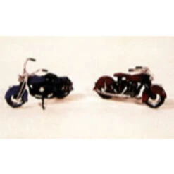JL Innovative 902 - Classic '47 Motorcycles(2) One/saddlebags - HO Scale Kit