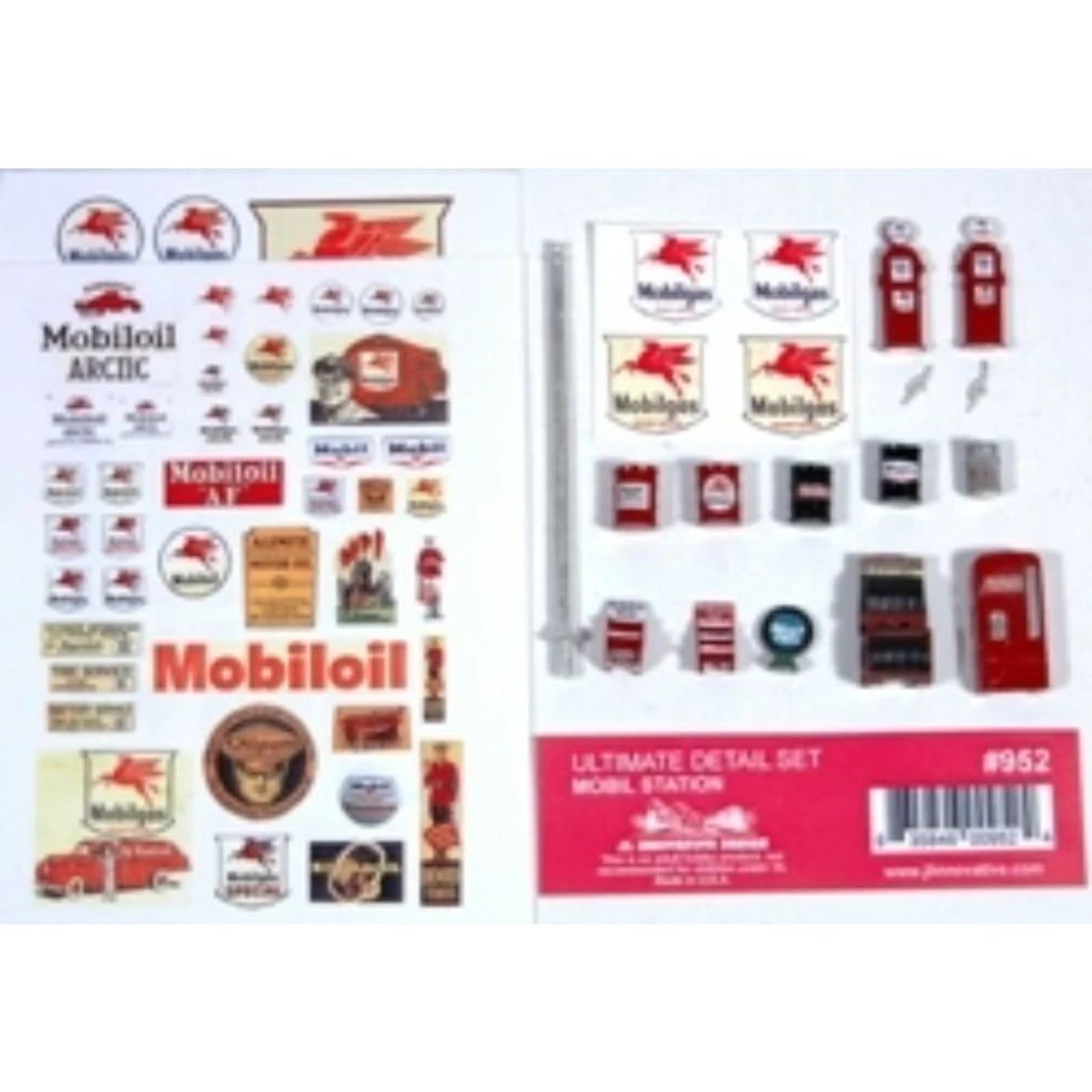 JL Innovative 952 - Ultimate Detail Set Mobil Gas Station - HO Scale 1 JL Innovative 952 - Ultimate Detail Set Mobil Gas Station - HO Scale