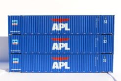 Jacksonville Terminal Co 953039-3 - 53' Ocean Container (3) (MAGNETIC CONNECTION) American President Lines - HO Scale