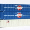 Jacksonville Terminal Co 953058 - 53' Corrugated Container (3) (MAGNETIC CONNECTION) Visionary Series - HO Scale