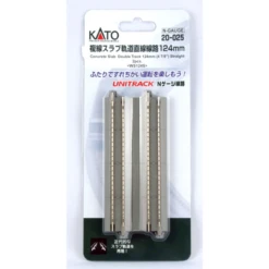 Kato 20-025 - 124mm (4 7/8") Concrete Slab Double Track Straight [2 Pcs] - N Scale