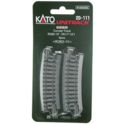 Kato 20-111 - 282mm (11") Radius 15º Curve Track [4 Pcs] - N Scale