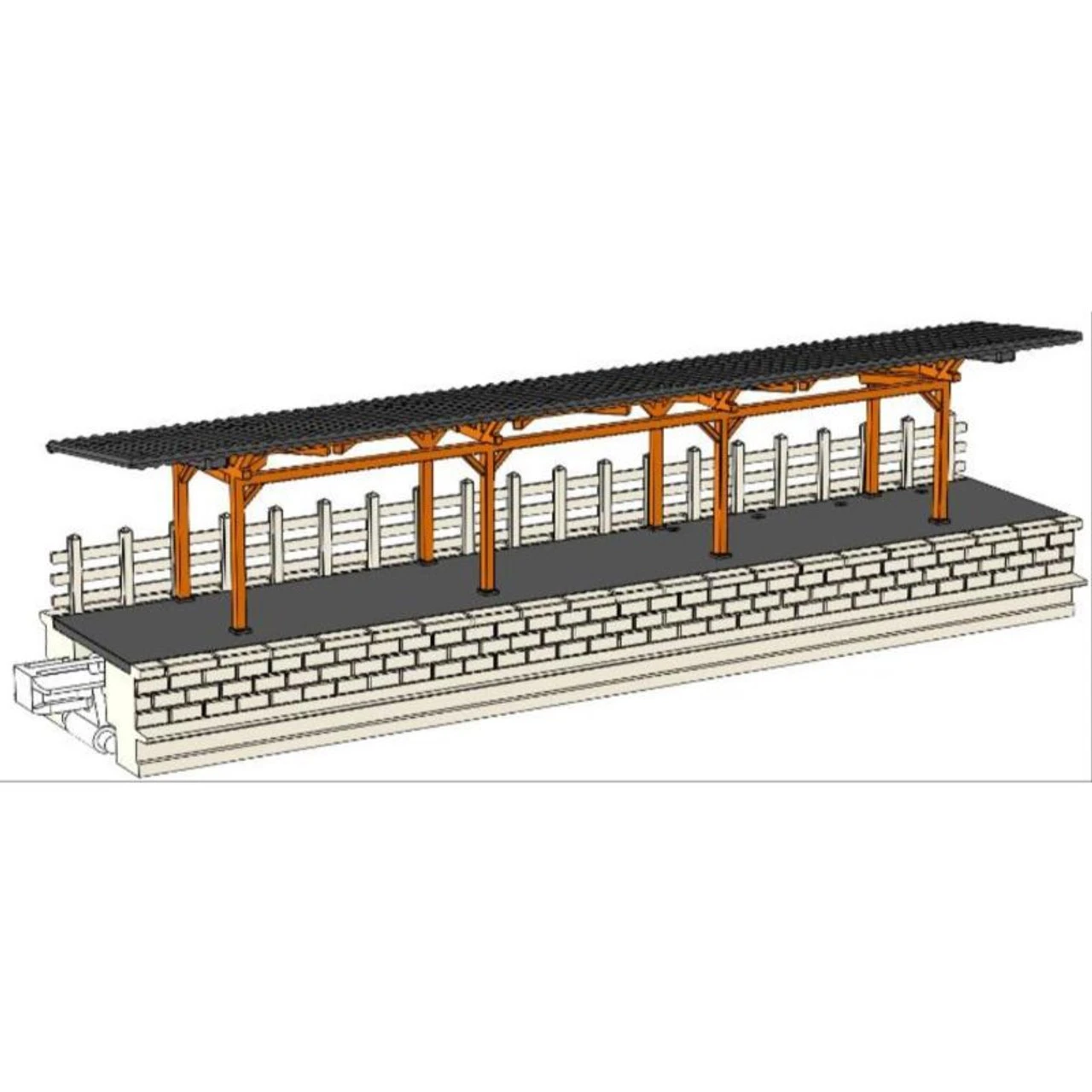Kato 23-134 - Local Line Platform W/ Roof - N Scale 1 Kato 23-134 - Local Line Platform W/ Roof - N Scale
