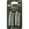 Kato 20-101 - 249mm (9 3/4") Radius 15º Curve Track [4 Pcs] - N Scale