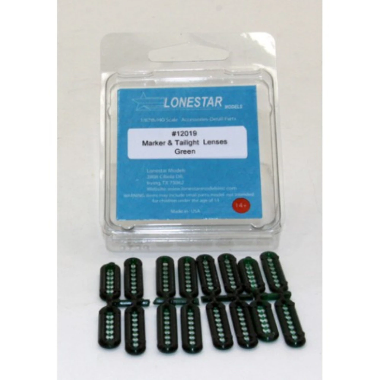 Lonestar Model 12019 - Marker & Tail Light Lens Accessory Pack - Green - HO Scale 1 Lonestar Model 12019 - Marker & Tail Light Lens Accessory Pack - Green - HO Scale