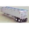 Lonestar Model 6004 - Wilson 43' Grain Trailer - Unpainted Sides, Dark Blue Tarp - HO Scale Kit