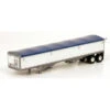 Lonestar Model 6005 - Wilson 43' Pacesetter Grain Trailer Kit - White Body; Dark Blue Tarp - HO Scale Kit