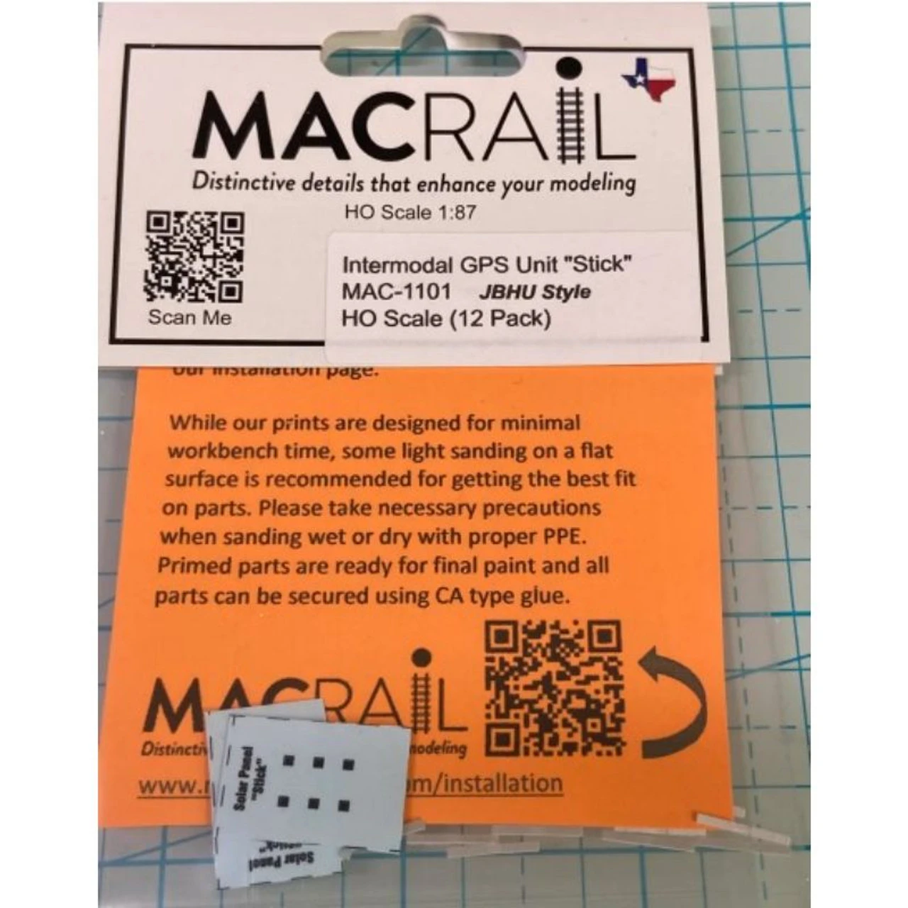 MACRail 1101 - INTERMODAL GPS UNIT "STICK" JBHU STYLE - 12 PACK - HO Scale Kit 1 MACRail 1101 - INTERMODAL GPS UNIT "STICK" JBHU STYLE - 12 PACK - HO Scale Kit