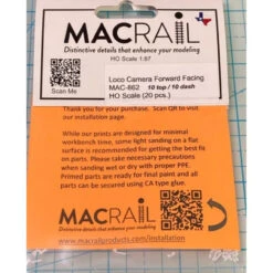 MACRail 862 - LOCOMOTIVE EXTERNAL FACING CAMERA (HIGH / LOW MOUNT) - 20 PACK - HO Scale Kit