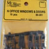Micro Engineering 80-201 - Office Windows & Doors 10pcs - N Scale