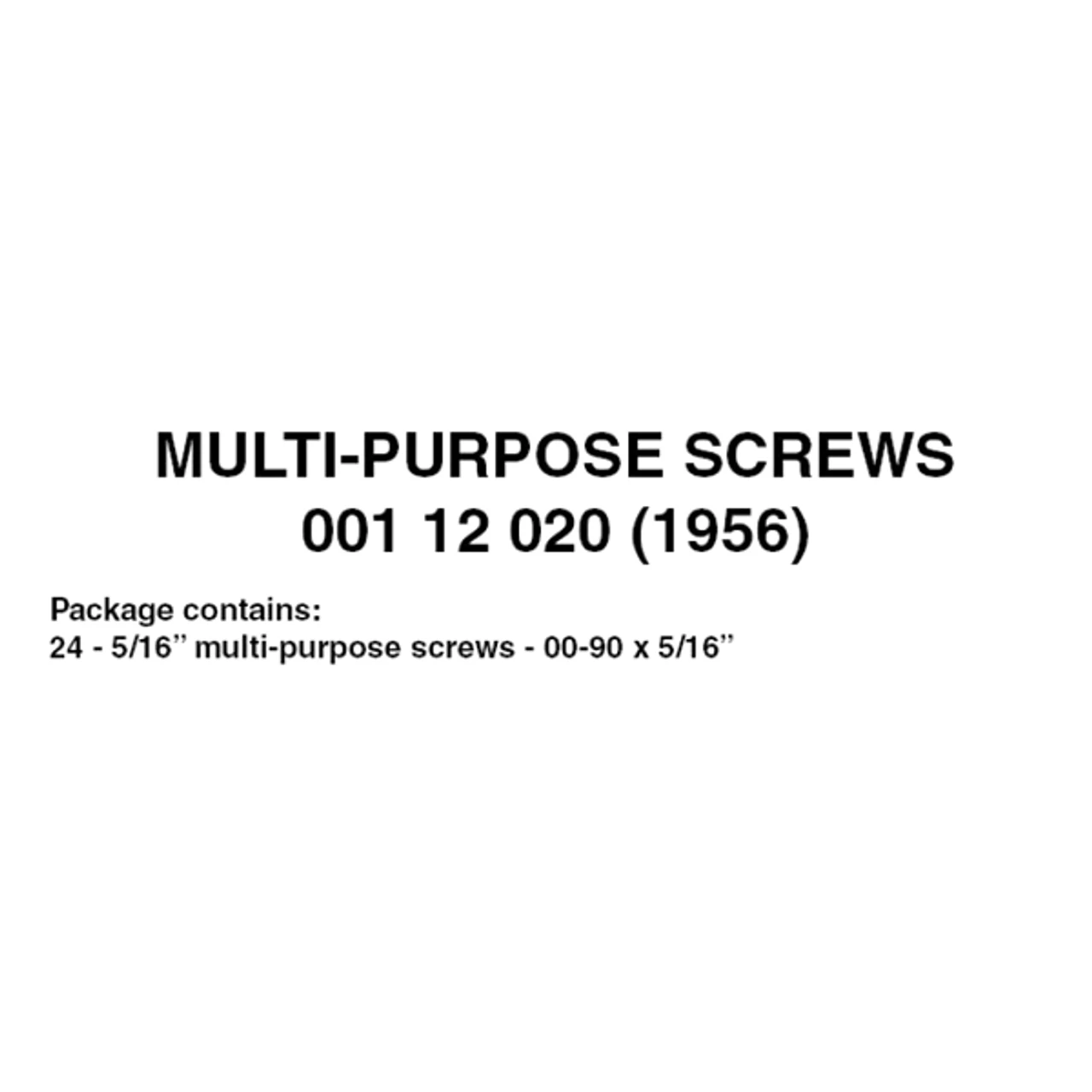 Micro-Trains 00112020 - Multi-Purpose Panhead Screws - 00-90 X 5/16" (24 Ea) (1956) 1 Micro-Trains 00112020 - Multi-Purpose Panhead Screws - 00-90 X 5/16" (24 Ea) (1956)