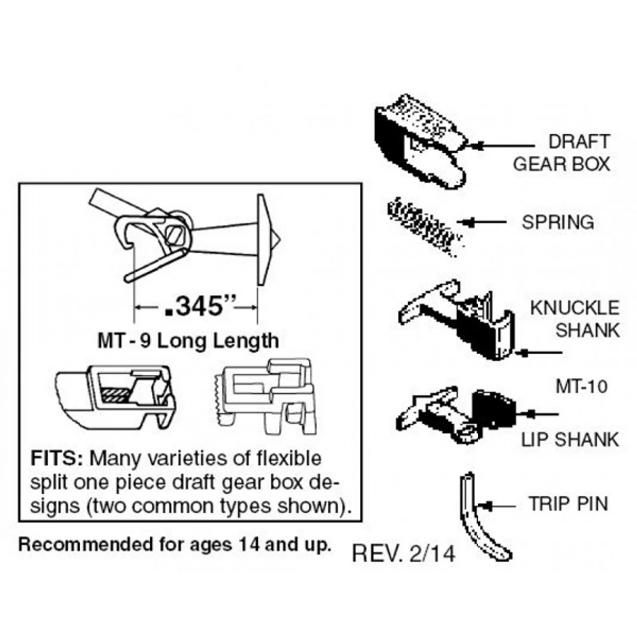 Micro-Trains 00130014 - Universal Long T Coupler Conversion (1130) - 2 Pair 1 Micro-Trains 00130014 - Universal Long T Coupler Conversion (1130) - 2 Pair