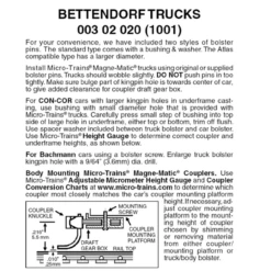 Micro-Trains 00302020 - Bettendorf Trucks Without Couplers (1001) 1 Pair
