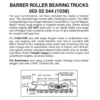 Micro-Trains 00302044 - Barber Roller Bearing Trucks With Long Extension Couplers (1038) 1 Pair