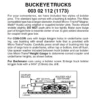 Micro-Trains 00302112 - Buckeye Trucks With Medium Extension Couplers (1173) 1 Pair