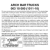 Micro-Trains 00310000 - Arch Bar Trucks Without Couplers (1011-10) 10 Pair