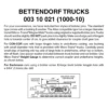 Micro-Trains 00310021 - Bettendorf Trucks With Short Extension Couplers (1000-10) 10 Pair