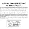Micro-Trains 00310032 - Roller Bearing Trucks With Medium Extension Couplers (1033-10) 10 Pair