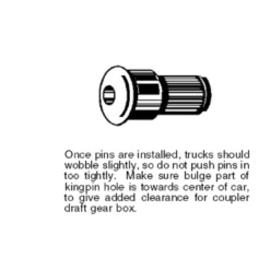 Micro-Trains 00312032 - Standard Truck Bolster Pins (1086) - 12 Each