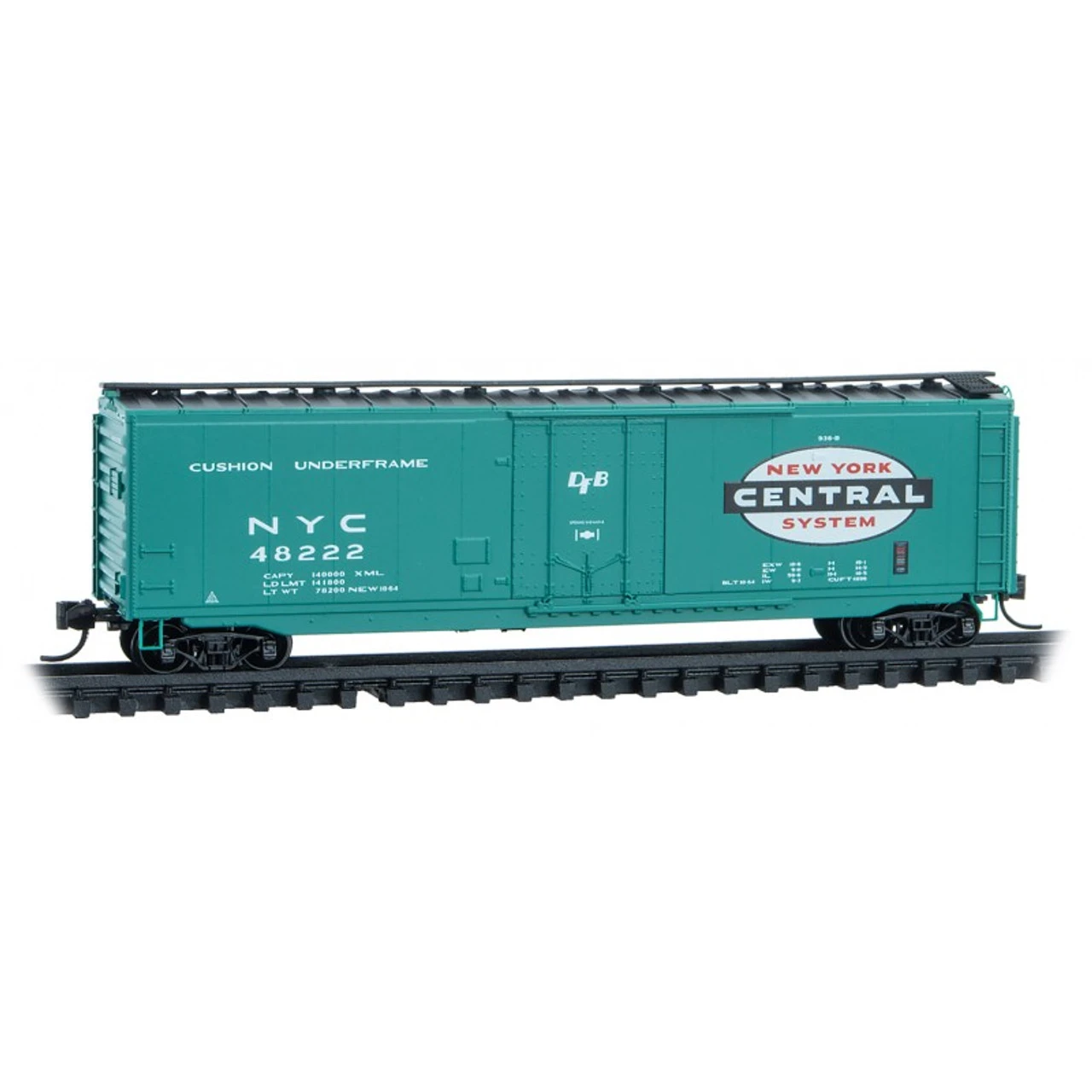 Micro-Trains Line 03200550 - 50' Standard Box Car, Plug Door New York Central (NYC) 48222 - N Scale 1 Micro-Trains Line 03200550 - 50' Standard Box Car, Plug Door New York Central (NYC) 48222 - N Scale