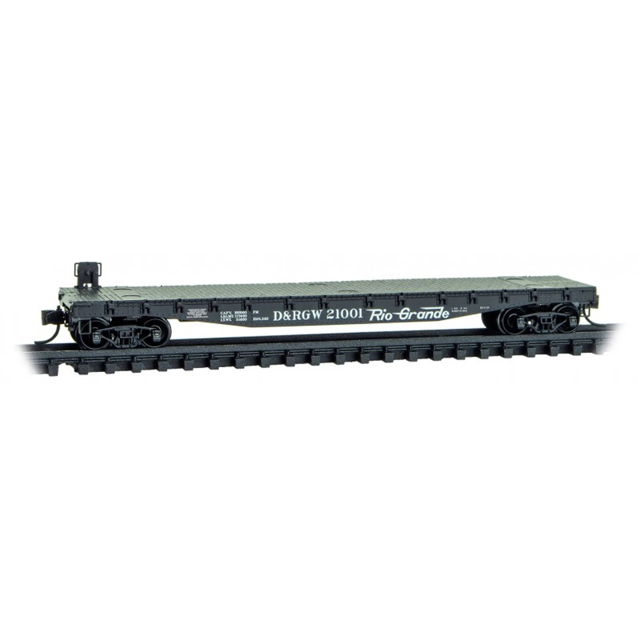 Micro-Trains Line 04500381 - 50' Flat Car Denver & Rio Grande Western (D&RGW) 21001 - N Scale 1 Micro-Trains Line 04500381 - 50' Flat Car Denver & Rio Grande Western (D&RGW) 21001 - N Scale