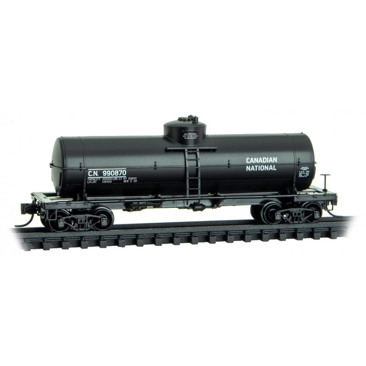 Micro-Trains Line 06500316 - 39' ACF 12,000-gallon Tank Canadian National (CN) 990870 - N Scale 1 Micro-Trains Line 06500316 - 39' ACF 12,000-gallon Tank Canadian National (CN) 990870 - N Scale