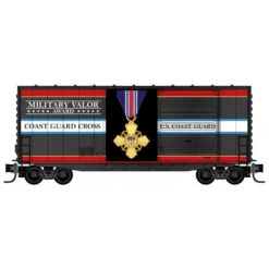 Micro-Trains Line 10100771 - 40' Hy-Cube Box Car, Single Door Military Valor Award - US Coast Guard Cross - N Scale