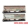 Micro-Trains Line 98305047 - Soo Line 3-bay Covered Hopper 2-pack (Weathered, Jewel Cases) Soo Line (SOO) 74181, 74289 - N Scale