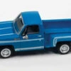 Classic Metal Works 30616 - 1976 Chevy Stepside Pickup - Assembled - Mini Metals(R) -- Hawaiian Blue - HO Scale