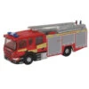 Oxford Diecast Oxford NSFE007 - Scania Fire Pump Ladder Fire And Rescue (red, Yellow, Silver) - Assembled - N Scale