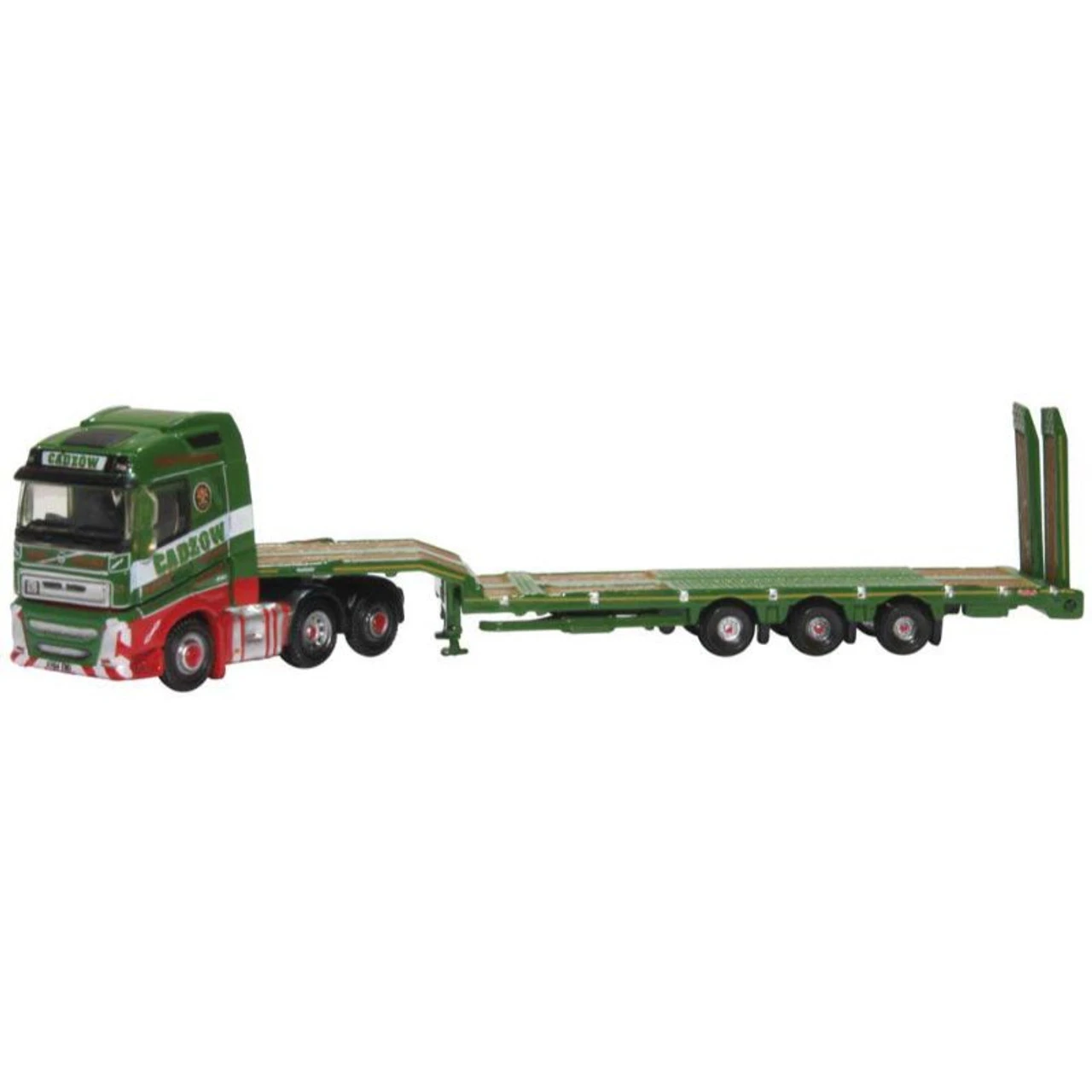 Oxford Diecast NVOL4007 - 2012 Volvo FH4 With Nooteboom 3-Axle Low Loader Trailer - N Scale 1 Oxford Diecast NVOL4007 - 2012 Volvo FH4 With Nooteboom 3-Axle Low Loader Trailer - N Scale