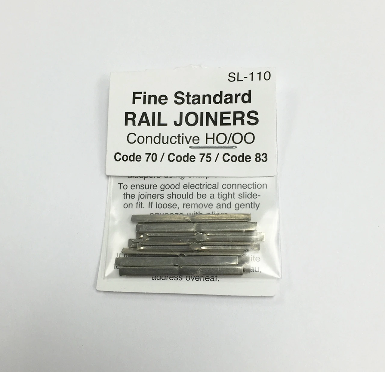 PECO SL-110 Metal Conducting Rail Joiners For Code 70/75/83 - HO Scale 1 PECO SL-110 Metal Conducting Rail Joiners For Code 70/75/83 - HO Scale
