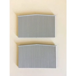 Pikestuff 541-1012 - Prefab Steel Warehouse End Wall Panels - HO Scale Kit