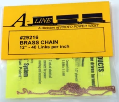 A-Line 29216 - Brass Chain 12", 40 Links Per Inch