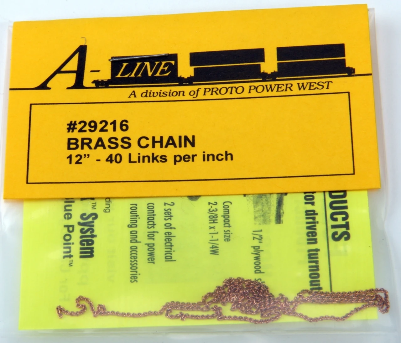 A-Line 29216 - Brass Chain 12", 40 Links Per Inch 1 A-Line 29216 - Brass Chain 12", 40 Links Per Inch