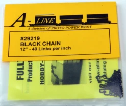 A-Line 29219 - Blackened Brass Chain 12", 40 Links Per Inch