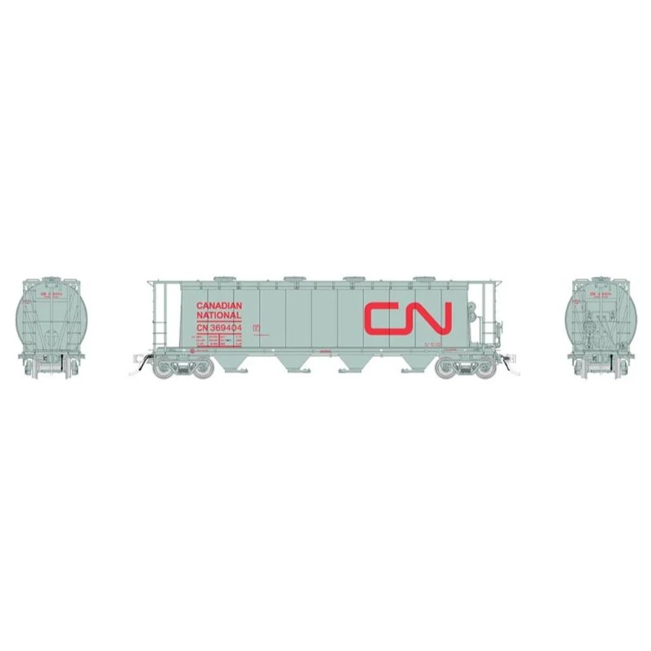 Rapido 127023A-2 - NSC 3800 Cylindrical Hopper Canadien National (CN) 369461 - HO Scale 1 Rapido 127023A-2 - NSC 3800 Cylindrical Hopper Canadien National (CN) 369461 - HO Scale