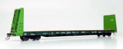 Rapido 147006A - Marine Industries 66' Bulkhead Flatcar British Columbia Railway (BCIT) 818112 - HO Scale