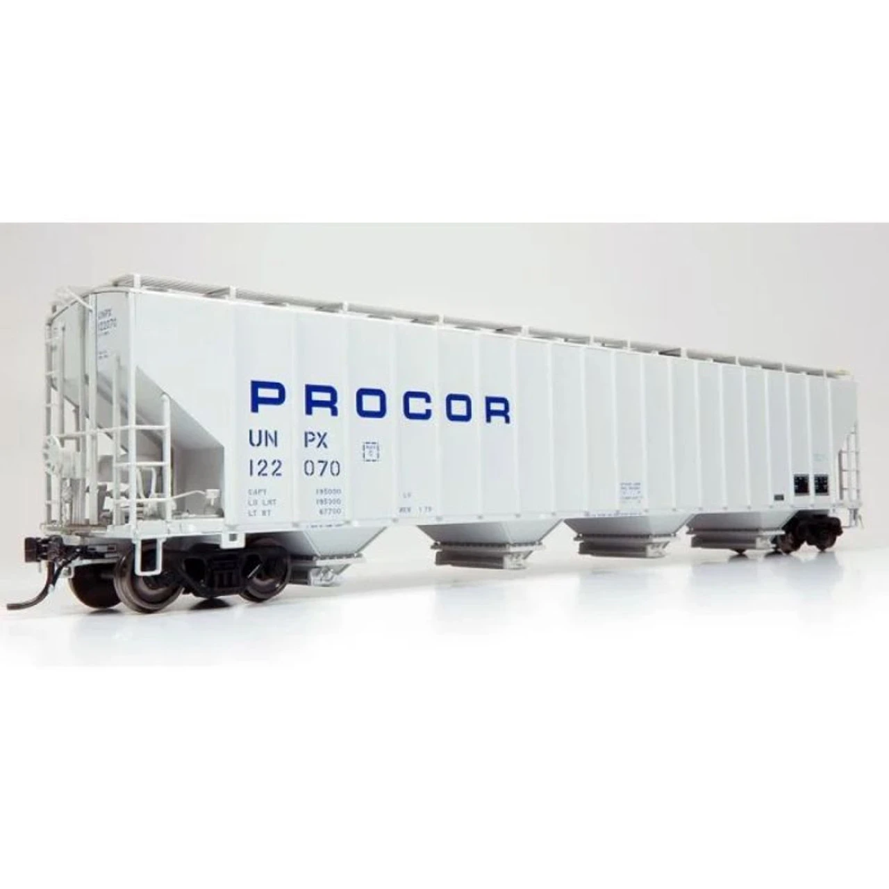 Rapido 157001-01 - Procor 5820 Covered Hopper: UNPX - Procor Blue Stencil Procor (UNPX) 122070 - HO Scale 1 Rapido 157001-01 - Procor 5820 Covered Hopper: UNPX - Procor Blue Stencil Procor (UNPX) 122070 - HO Scale