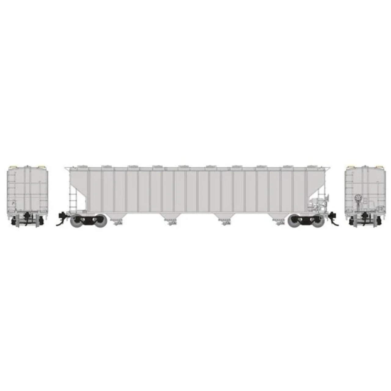 Rapido 157099 - Procor 5820 Covered Hopper: Undecorated - HO Scale 1 Rapido 157099 - Procor 5820 Covered Hopper: Undecorated - HO Scale