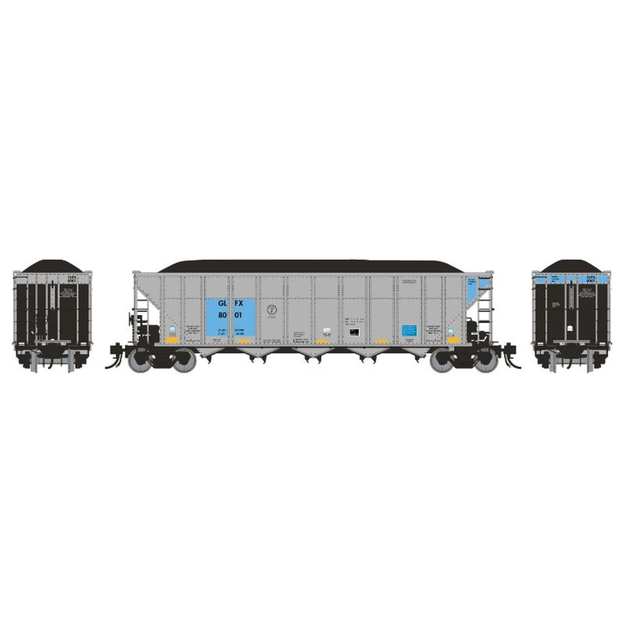 Rapido 169011A-6 - Autoflood III Coal Hopper GLFX 8125 - HO Scale 1 Rapido 169011A-6 - Autoflood III Coal Hopper GLFX 8125 - HO Scale