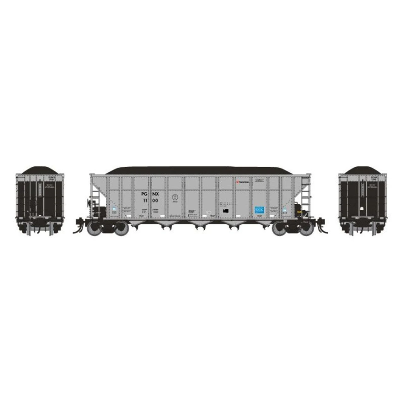 Rapido 169019A-3 - Autoflood III Coal Hopper PGNX 1169 - HO Scale 1 Rapido 169019A-3 - Autoflood III Coal Hopper PGNX 1169 - HO Scale