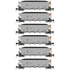 Rapido 538035 - Autoflood III Coal Hopper (6 Car Set) Alliant Energy (LNTX) - N Scale