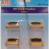 Rock Island Hobby 062105 - Park Benches - Painted (4) - HO Scale