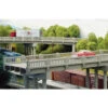 Rix Products 102 - Early Highway Overpass With Pier - HO Scale Kit