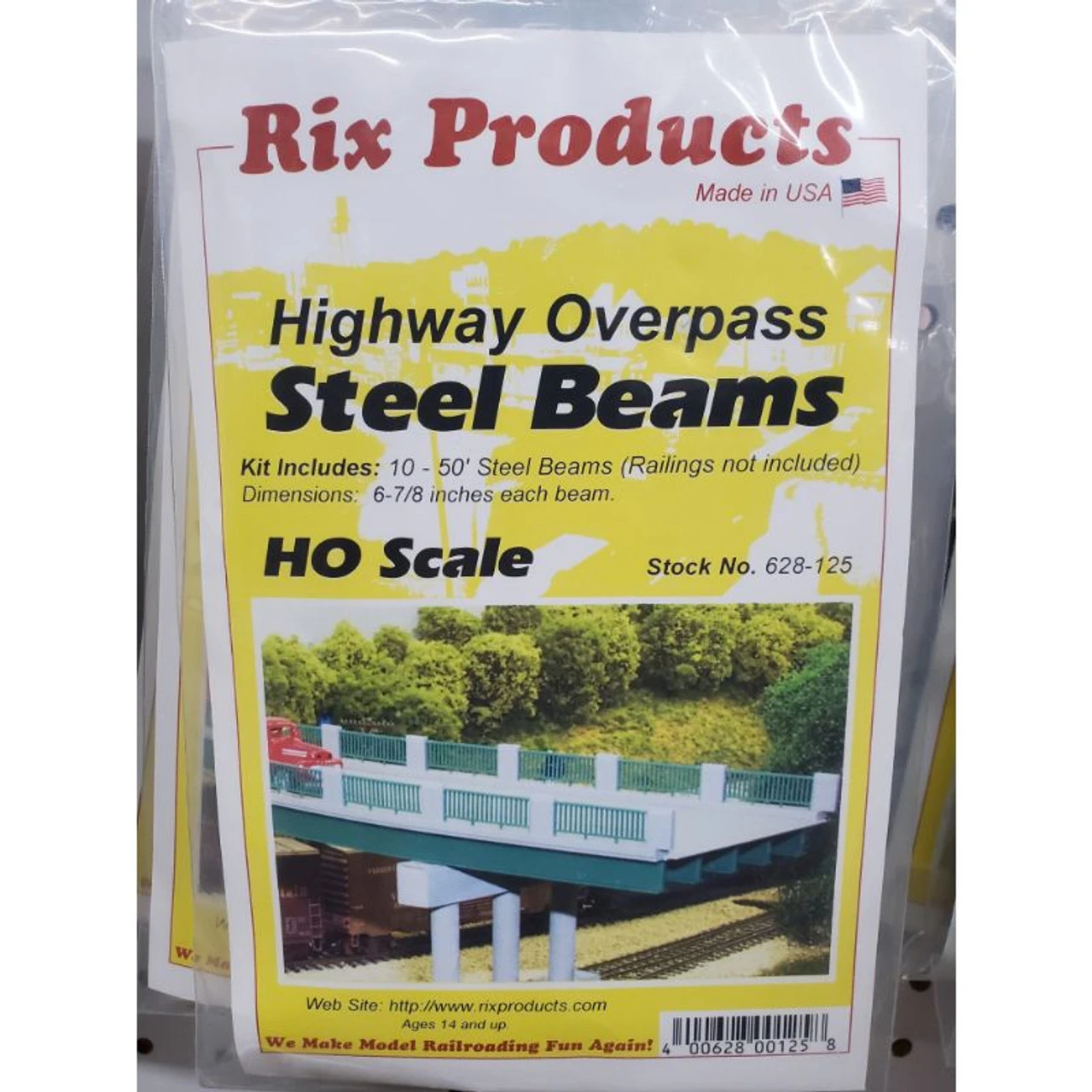 Rix Products 125 - Highway Overpass Steel Beams - HO Scale Kit 1 Rix Products 125 - Highway Overpass Steel Beams - HO Scale Kit