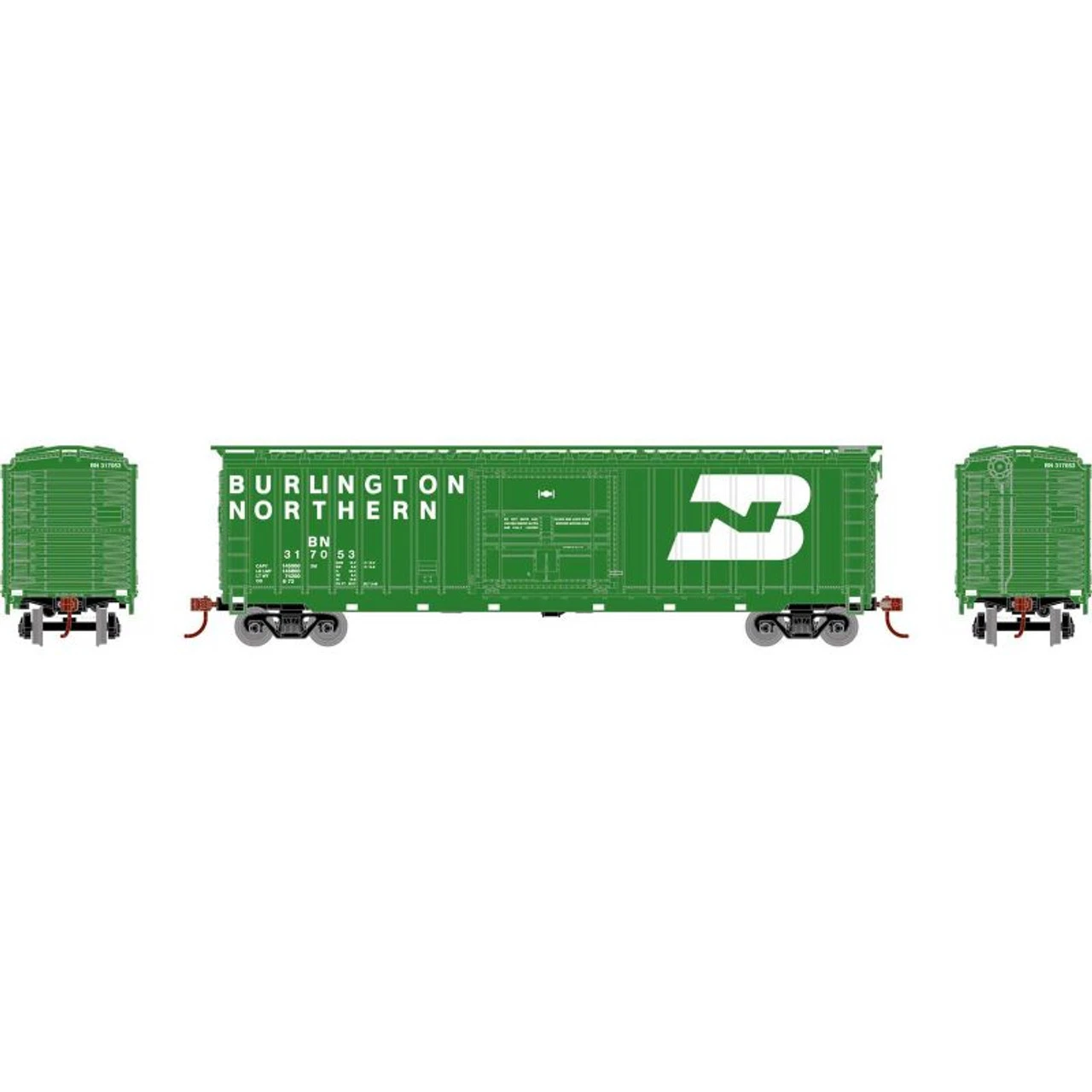 Athearn Roundhouse 40227 - 50' OB Plug Door Box Burlington Northern (BN) 317053 - HO Scale 1 Athearn Roundhouse 40227 - 50' OB Plug Door Box Burlington Northern (BN) 317053 - HO Scale
