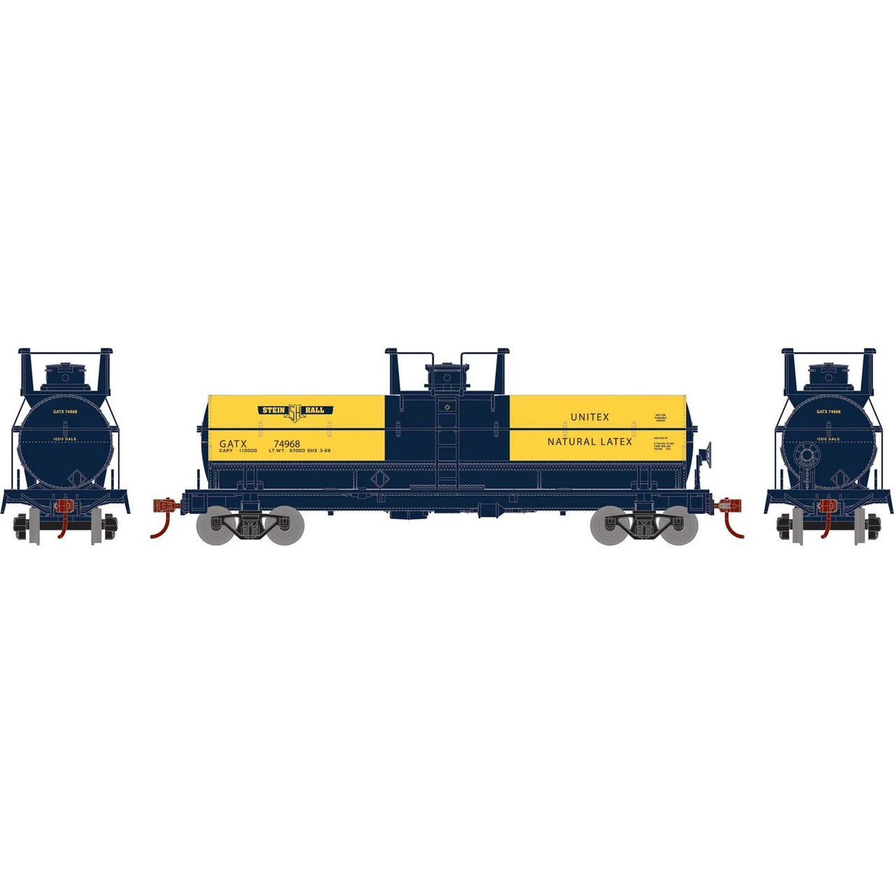 Athearn Roundhouse 72999 - Chemical Tank Car Stein Hall (GATX) 74968 - HO Scale 1 Athearn Roundhouse 72999 - Chemical Tank Car Stein Hall (GATX) 74968 - HO Scale