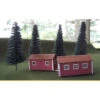 RslaserKits 3020 - Logging Skid Shacks (2 Per Kit) - N Scale Kit